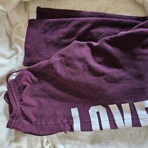 PINK Victoria's Secret Kids Burgundy Joggers